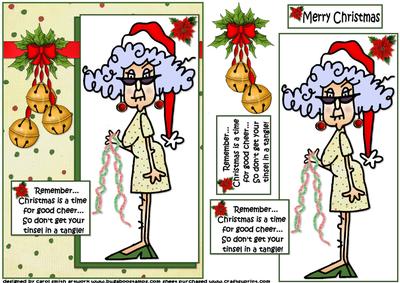Stella Gets Her Tinsel in a Tangle Quick Card