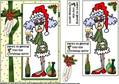 Stella is Into the Christmas Spirit Quick Card