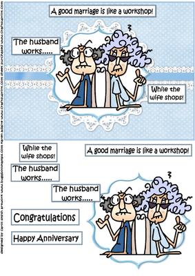 Stella and Gus Have a Good Marriage Quick Card