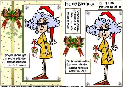 Stella Has a Christmas Birthday Quick Card
