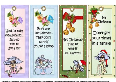 Four Stella Themed Bookmarks 2 Birthday 2 Christmas