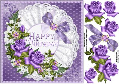 8x8 Lavender Roses
