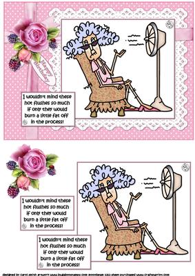 Stella Has Hot Flushes Quick Card
