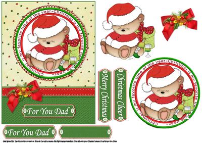 Christmas Teddy Cheers Quick Card
