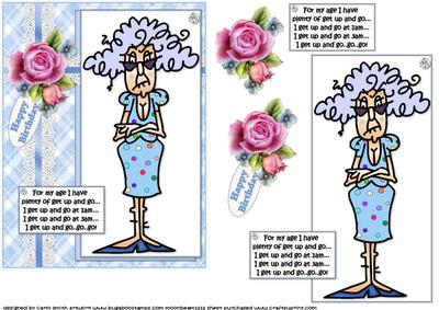 Stella Has Get Up and Go Quick Card