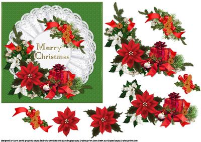 Christmas Flowers and Gift Green