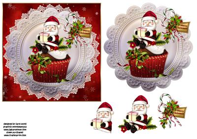Santa Has a Cupcake for You Quick Card
