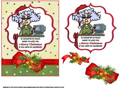 Stella Facebook Christmas Wishes Quick Card
