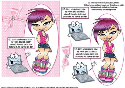 Teen Diva's Messy Room Quick Card