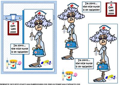 Stella and the Nice Nurse Get Well Quick Card