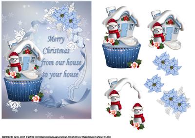 Snowman Cupcake from Our House to Your House