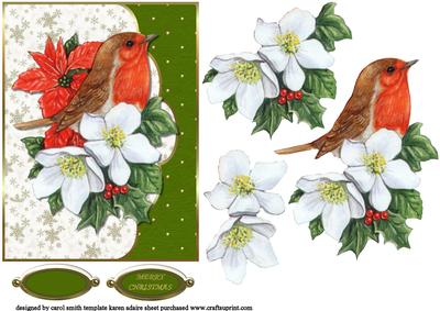 The Christmas Robin Faux Envelope