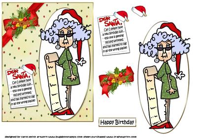 Stella Writes to Santa Quick Card