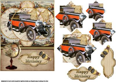A Vintage Car for Dad Diamond Pyramid
