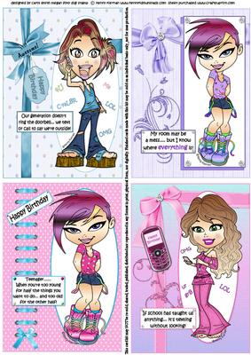 Selection of Four Teen Diva Toppers