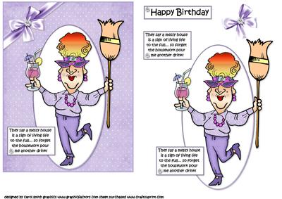 Edna Lives Life to the Full Quick Card