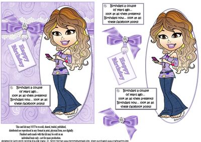 Teen Diva Birthdays Past and Present Quick Card
