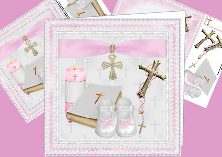 8x8 Christening Girl Mini Kit