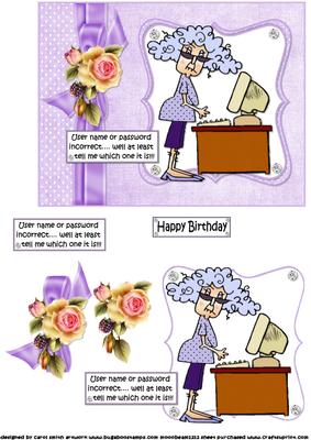 Stella's Computer Drives Her Mad Quick Card