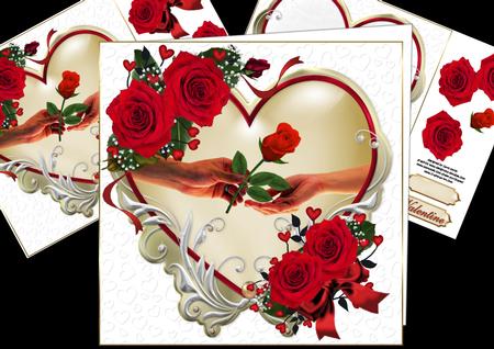 8x8 Hearts and Roses Mini Kit