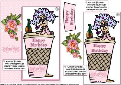 Stella and Her Birthday Coffee Quick Card
