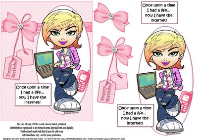 Teen Diva Has the Internet Quick Card