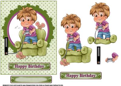 Young Birthday Boy Gamer