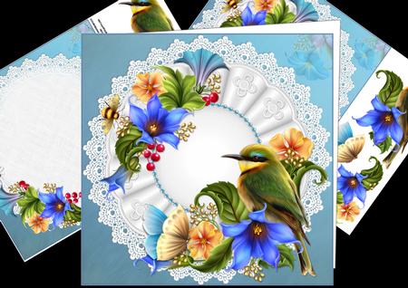 8x8 Winged Friends and Flowers Mini Kit