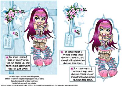 Teen Diva Up All Hours Quick Card