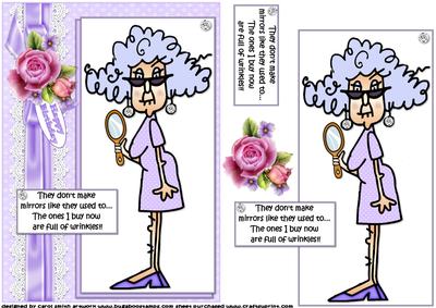 Stella and Her New Mirror Quick Card