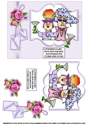 Stella and Edna Golden Friends Quick Card