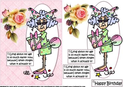 Stella Lying About Her Age Quick Card