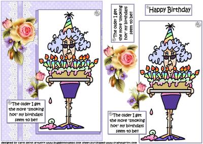 Stella Smoking Hot Birthday Quick Card