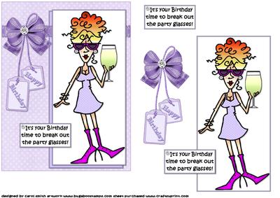 Rita Gets Her Party Glasses Out Quick Card