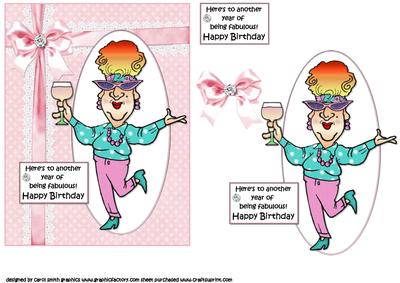 Edna Has Another Fabulous Year Quick Card