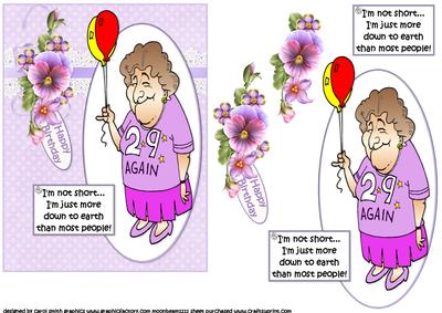 Ethel is Just Down to Earth Quick Card