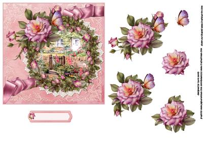 Rose Cottage in Rose Frame
