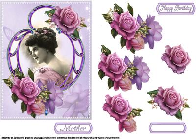 Vintage Lady in Art Deco Frame
