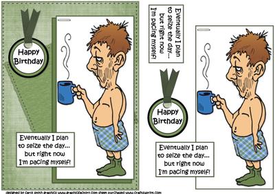 Bert Plans to Seize the Day Quick Card