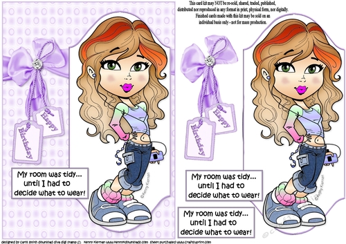 Teen Diva the Perils of Deciding What to Wear Quick Card