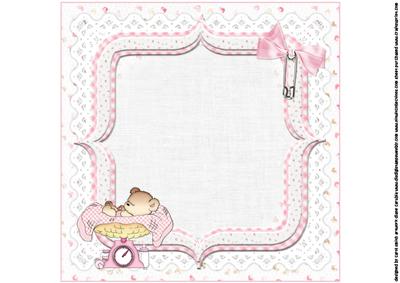 8x8 Cute New Baby Girl Weighs in Mini Kit Insert