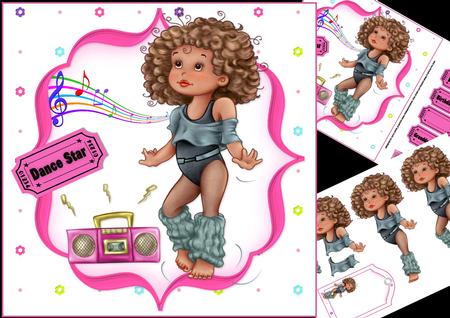 8x8 Dance Star Birthday Girl Mini Kit