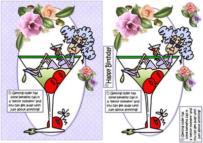 Stella Likes Her Senior Moments Quick Card
