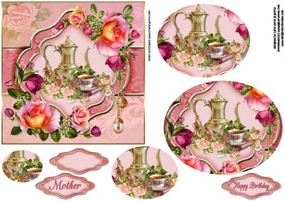 Afternoon Tea with Roses Pyramid