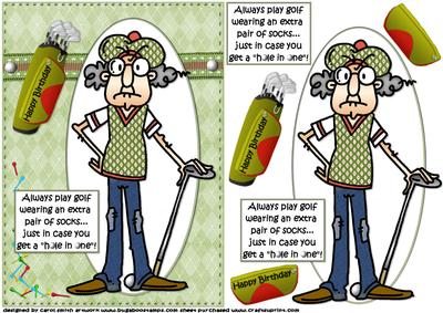 Gus and His Golfing Socks Quick Card