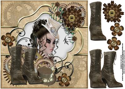 8x8 Steampunk Lady