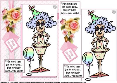 Stella Thinks She's in Her 20's Quick Card