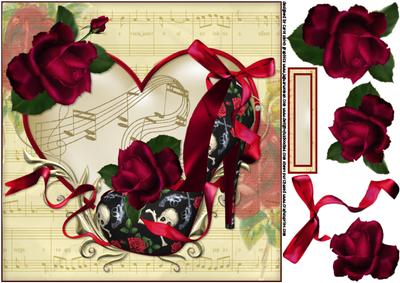 8x8 Love Shoes Guns and Roses
