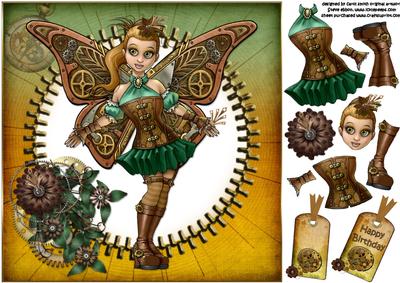 8x8 Ickle Steampunk Fairy Green