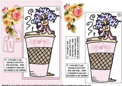 Stella and Her Morning Coffee Quick Card